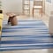 Homeroots 4 x 6 ft. Blue & Ivory Halftone Stripe Area Rug 385874 - alternate 6